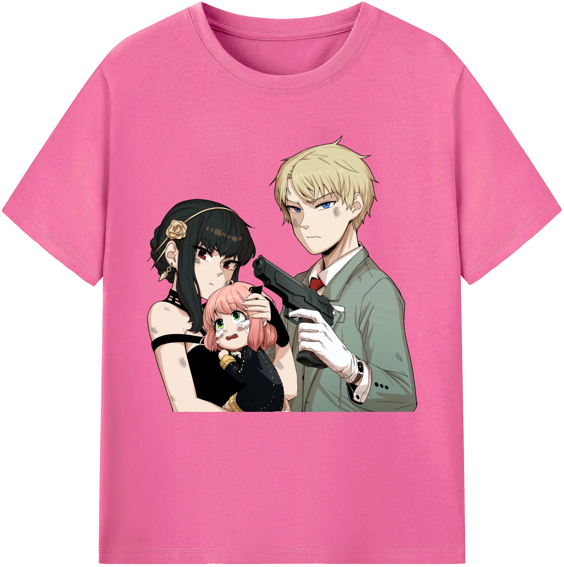 （画像用） SPY×FAMILY间谍家家酒 レディースカジュアルプリントTシャツ（綿100％）